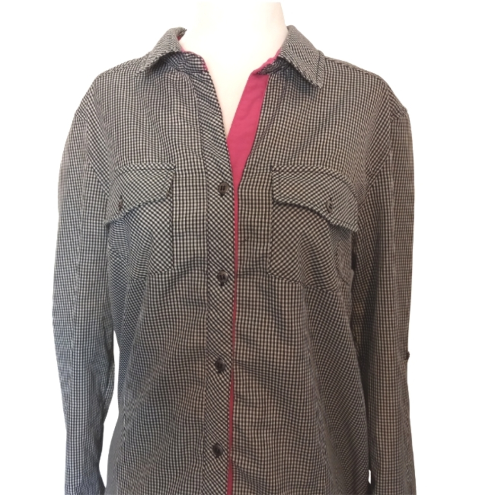 💐Kut from the Kloth Checkered L/S Collared Button Down